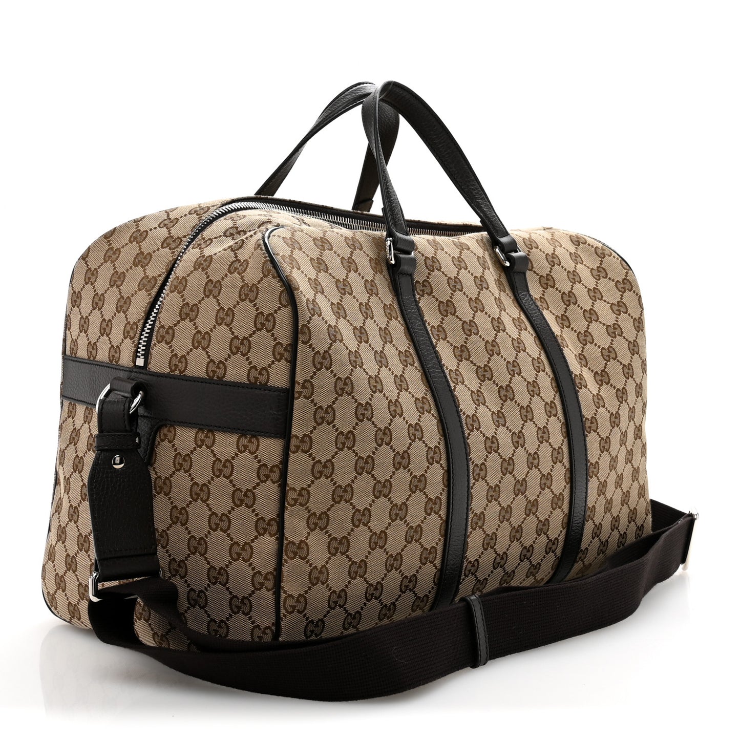 Monogram Dollar Calfskin Boston Duffle Bag Beige Ebony Testa di Moro Marrone Scuro
