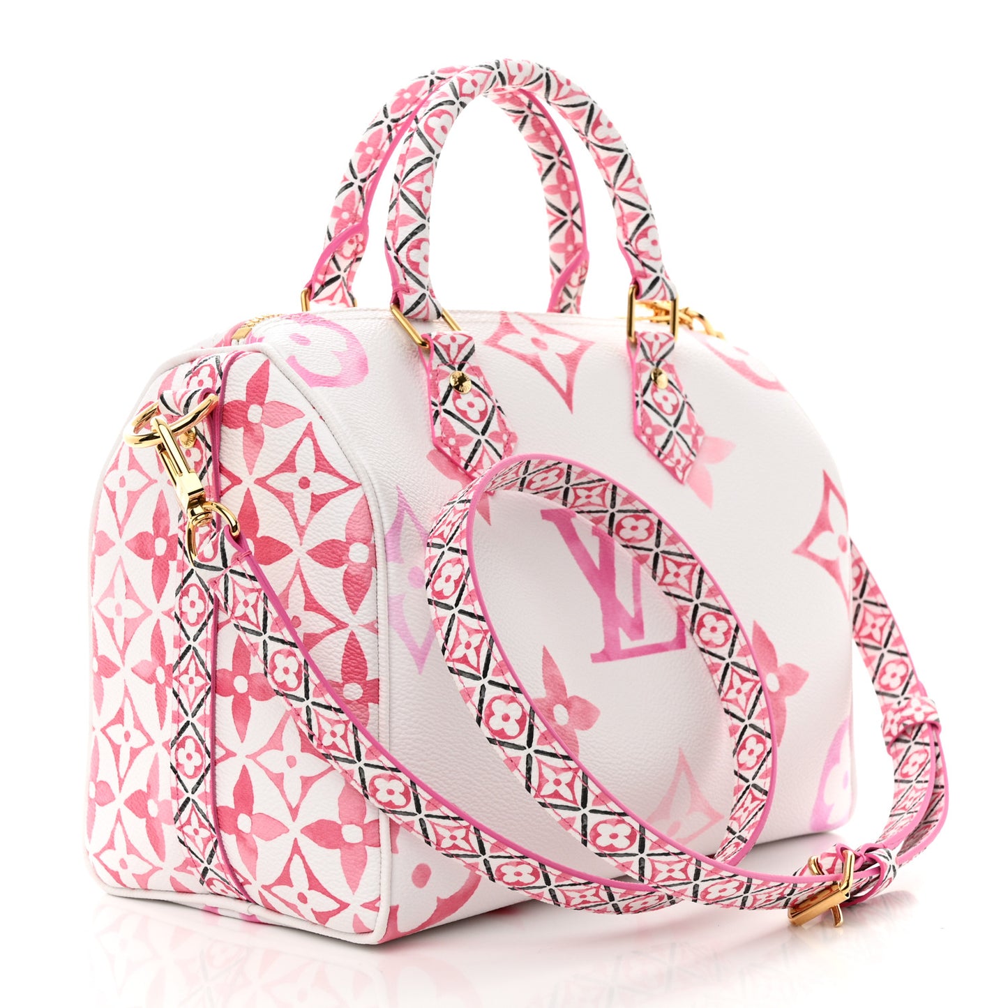 Monogram Giant By The Pool 2.0 Speedy Bandouliere 25 Rose