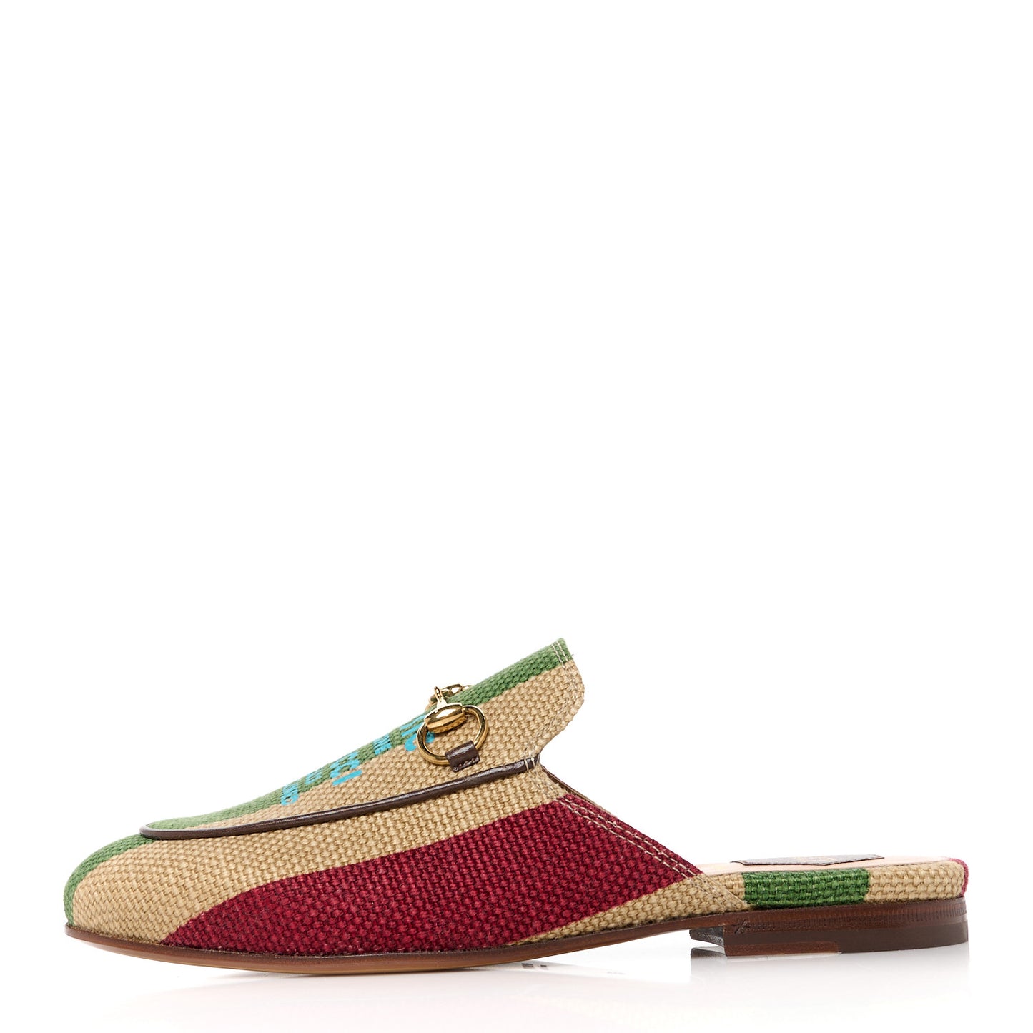 Canvas Marley Stripe 100 Centennial Womens Princetown Slippers 35 Beige New Acero