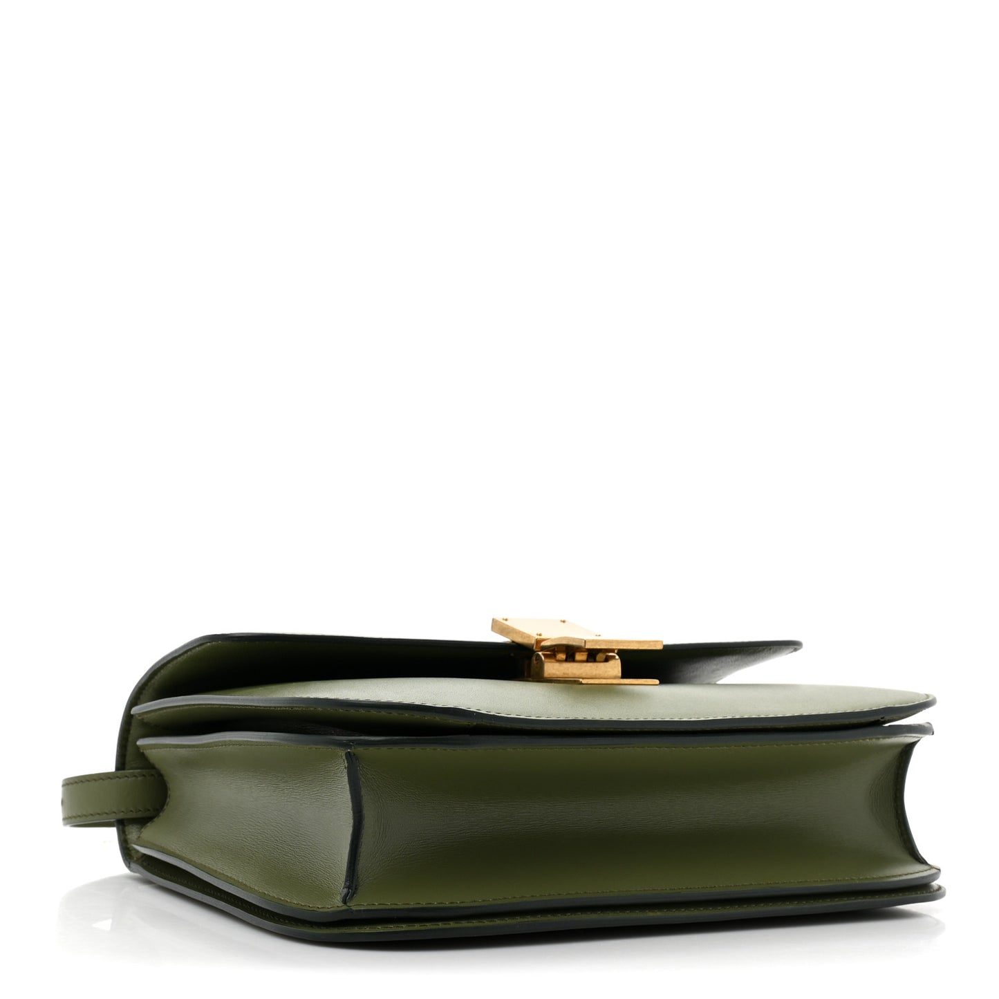 Box Calfskin Classic Box Medium Flap Bag Army Green