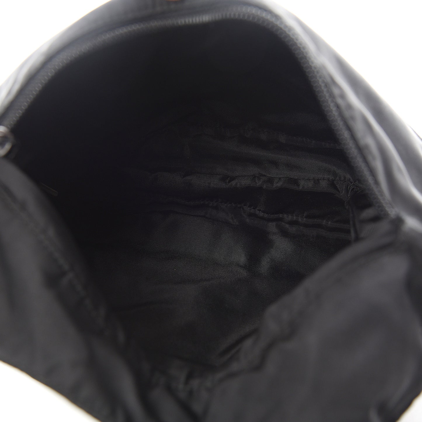 Nylon Flat Messenger Bag Black