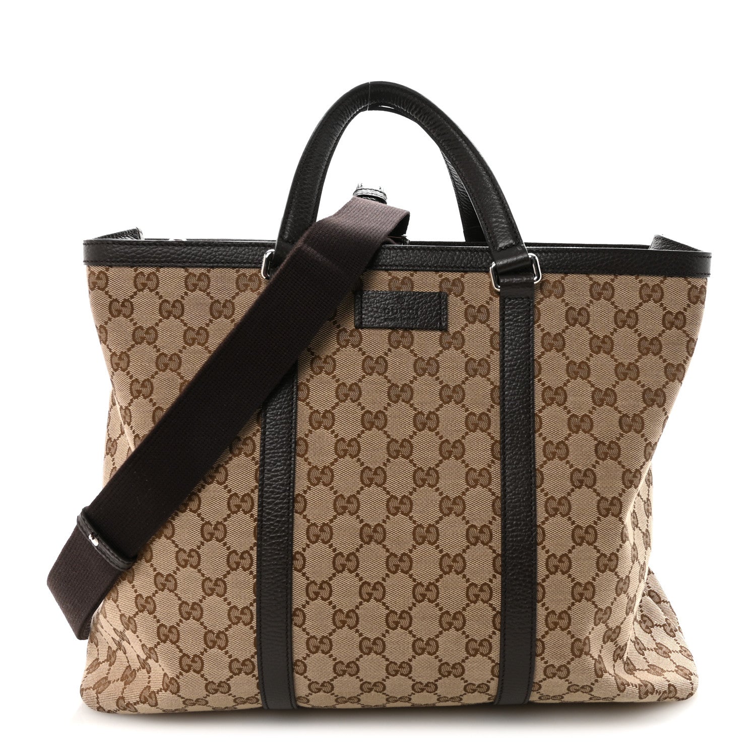 gucci travel tote bag Gucci Unisex Brown Original GG Shopping Tote Handbag 449169