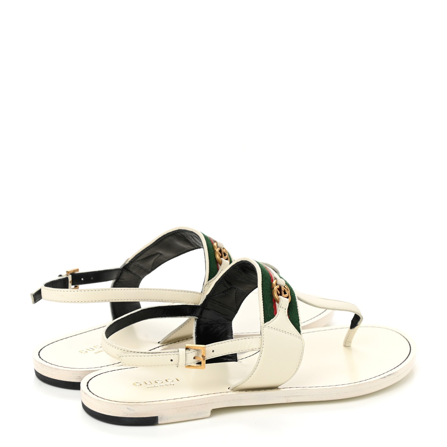 Gucci Nylon Web Lifford Jakarta Sandals 38 White 4 of 7