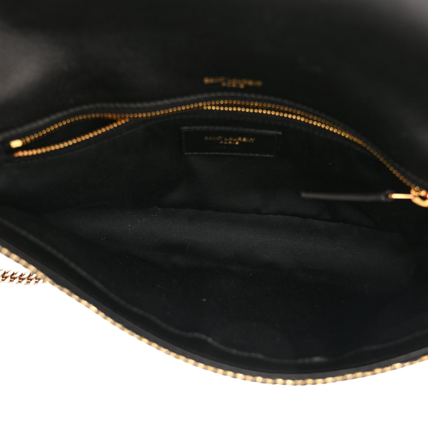 Suede Contrast Stitching Monogram Kate 99 Black