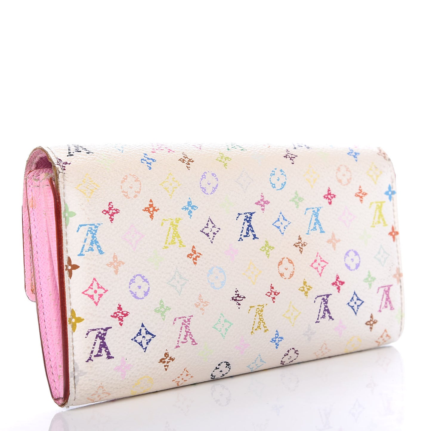 Monogram Multicolor Sarah Wallet White Litchi