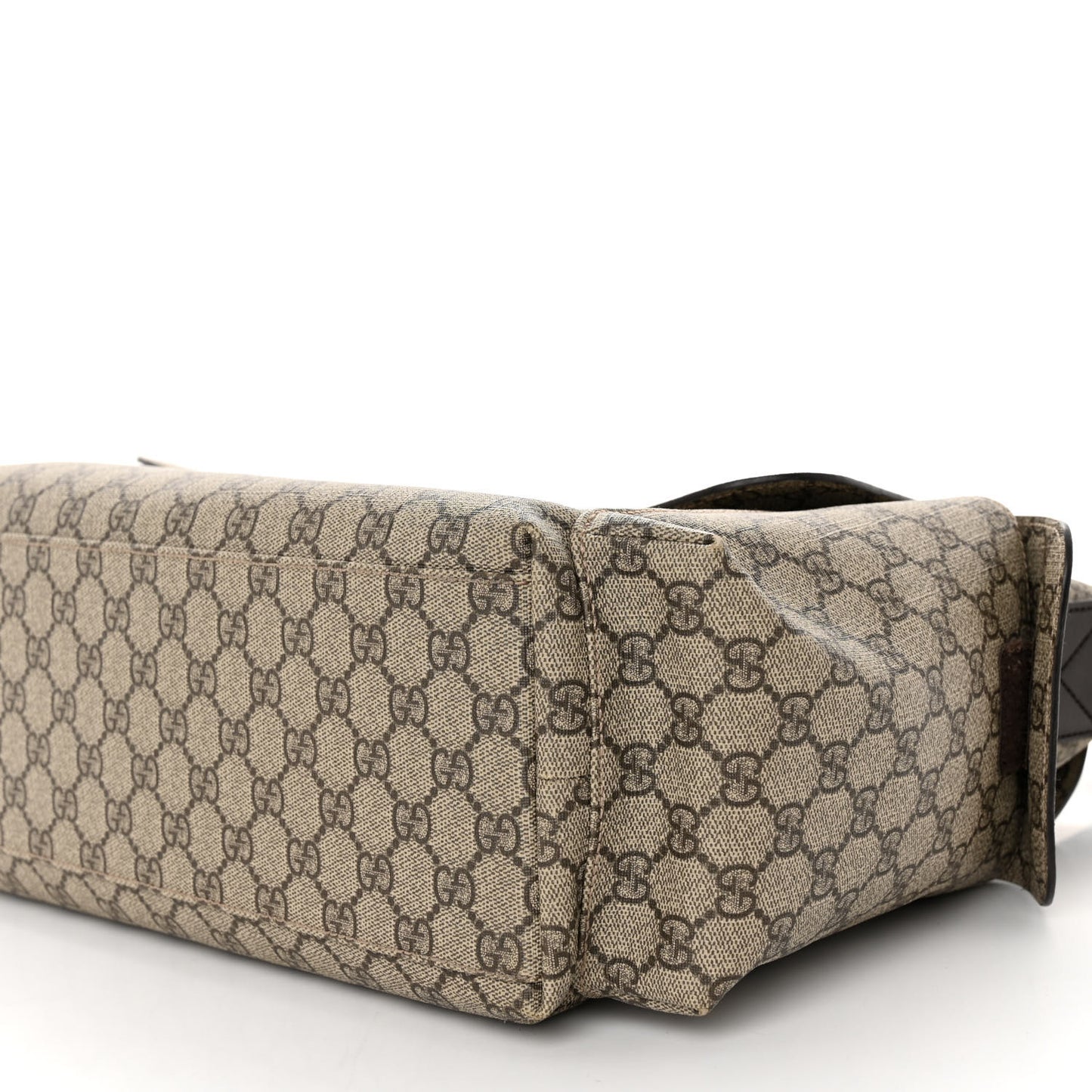 GG Plus Monogram Messenger Diaper Bag Dark Brown