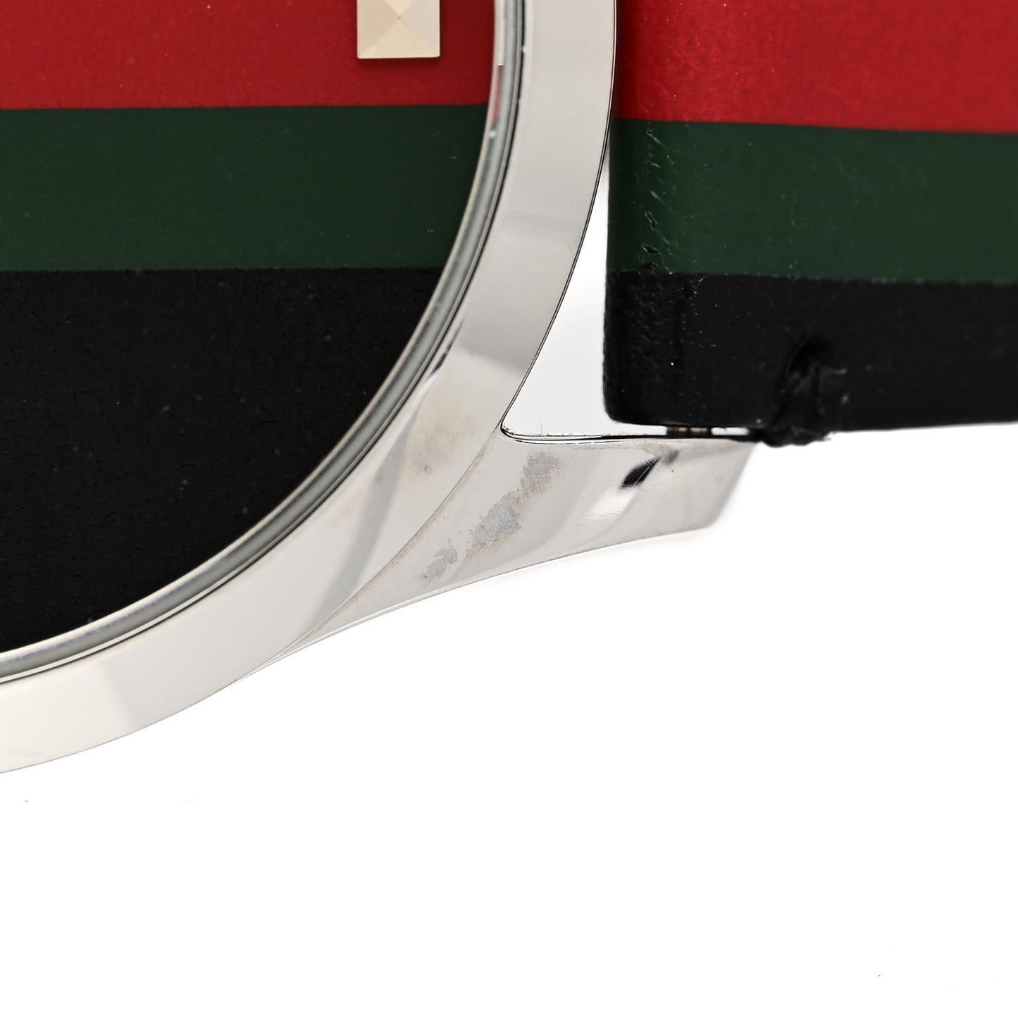 Stainless Steel Calfskin 38mm G-Timeless Stripe Web Quartz Watch Black