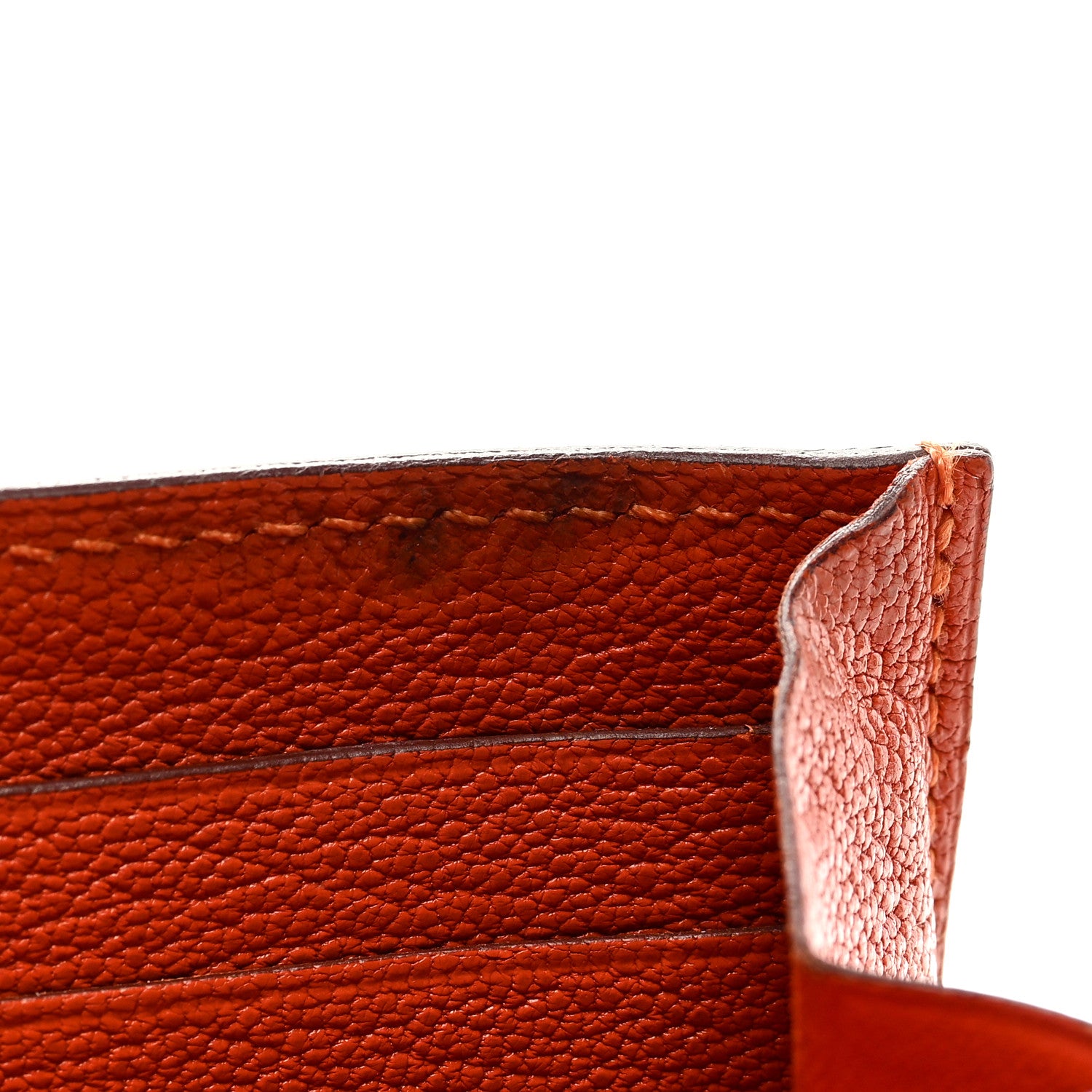 Hermes Chevre Mysore Kelly Longue Wallet Orange 15 of 18
