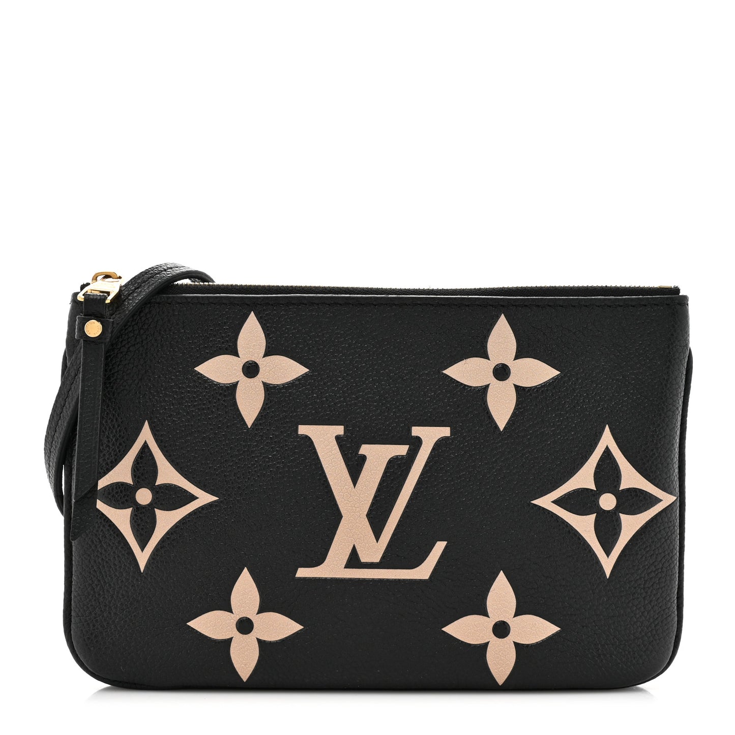 Empreinte Monogram Giant Double Zip Pochette Black Cream