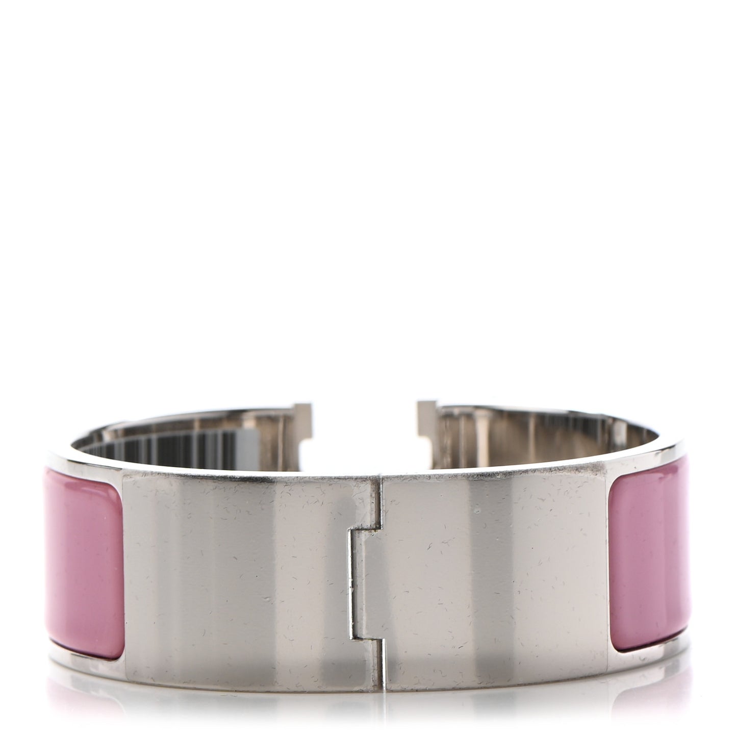 Enamel Wide Clic Clac H Bracelet PM Rose Flamingo