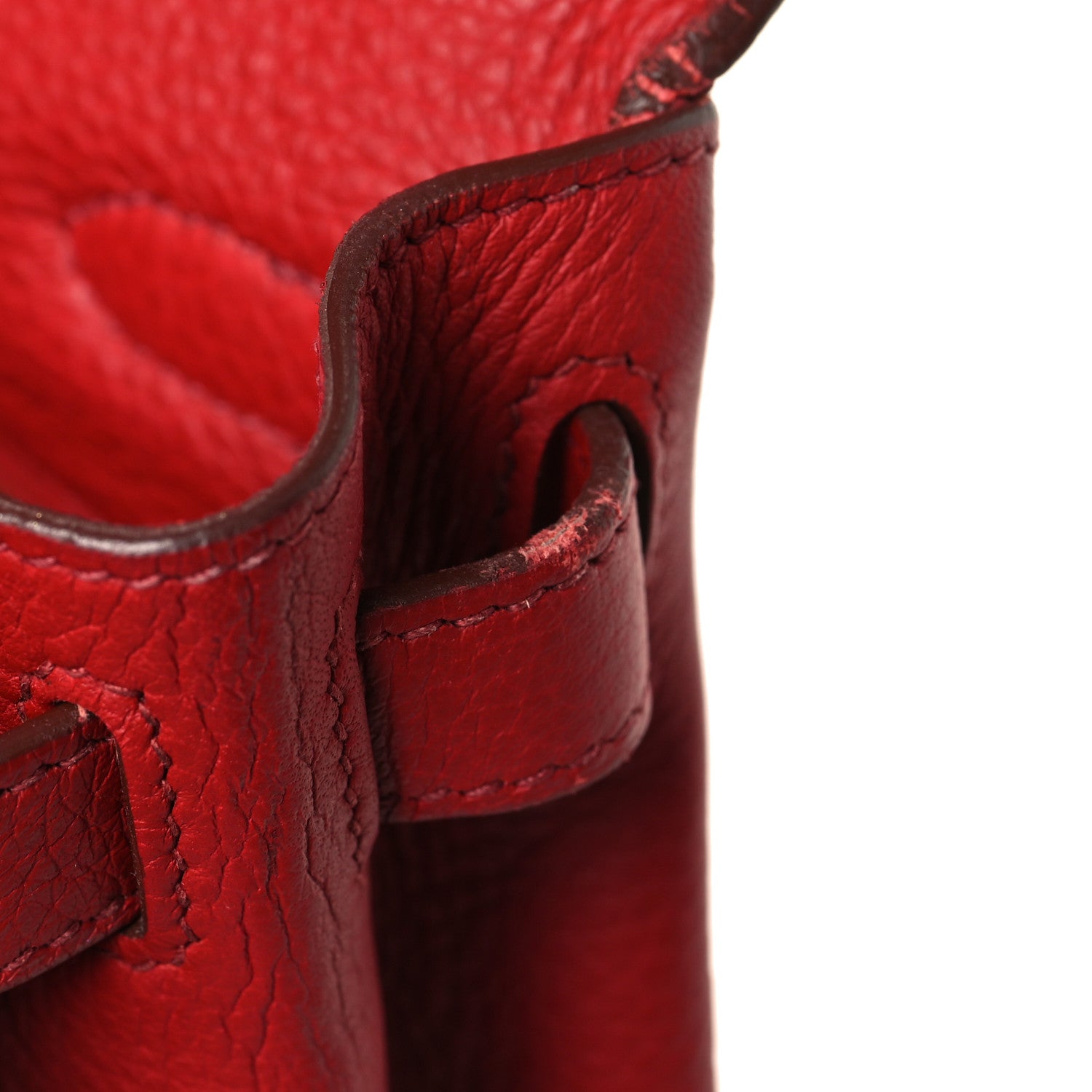 Hermes Taurillon Clemence Kelly Retourne 28 Rouge Vif 14 of 15