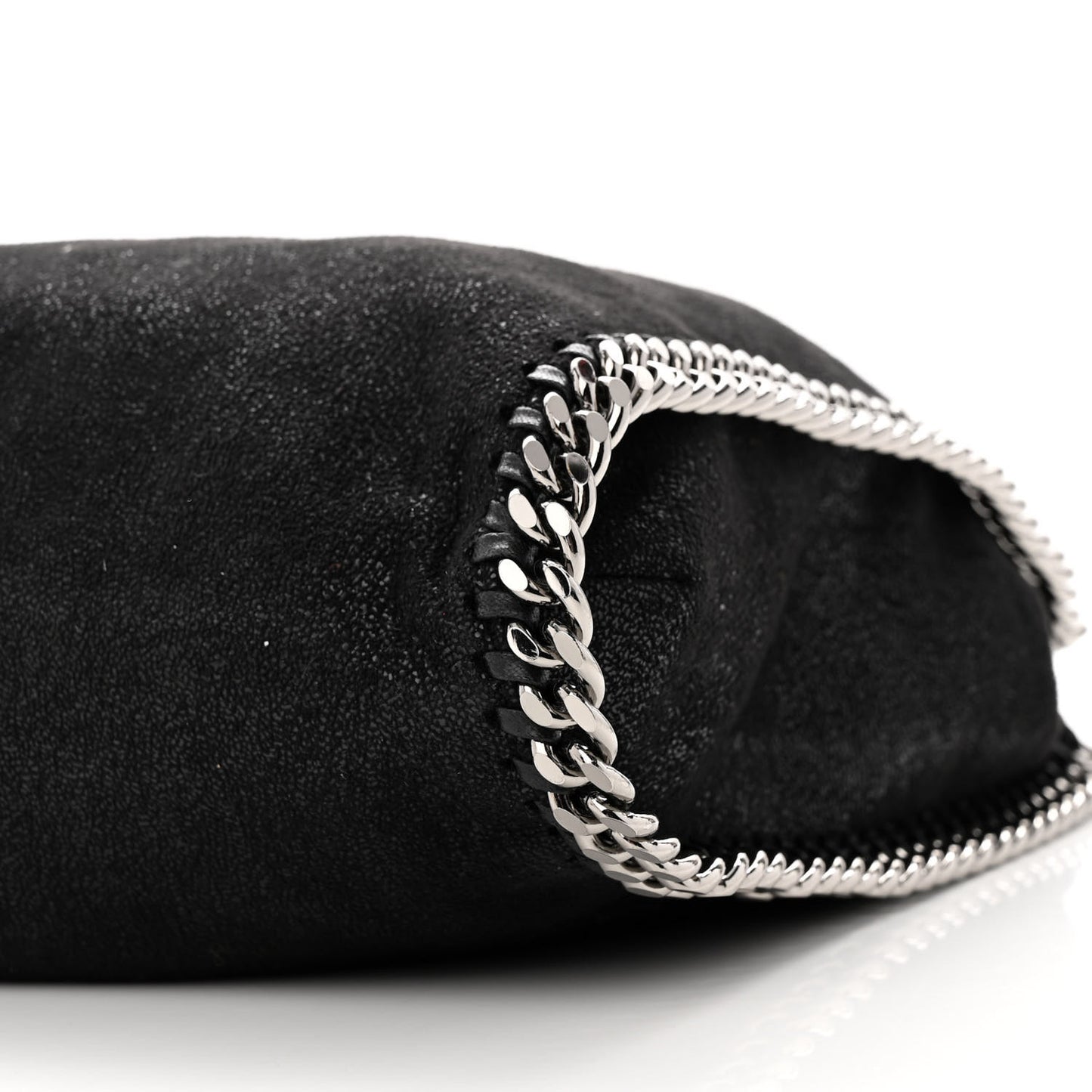Shaggy Deer Small Falabella Fold Over Tote Black