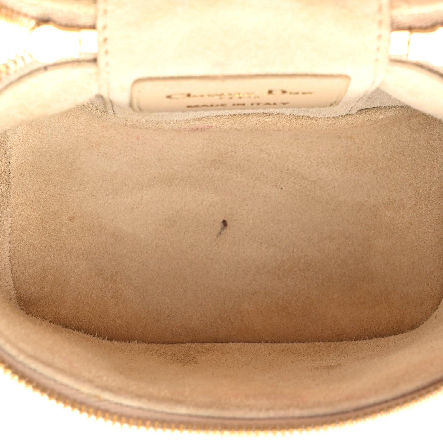 Christian Dior Lambskin Cannage Micro Lady Dior Vanity Case Beige 5 of 12