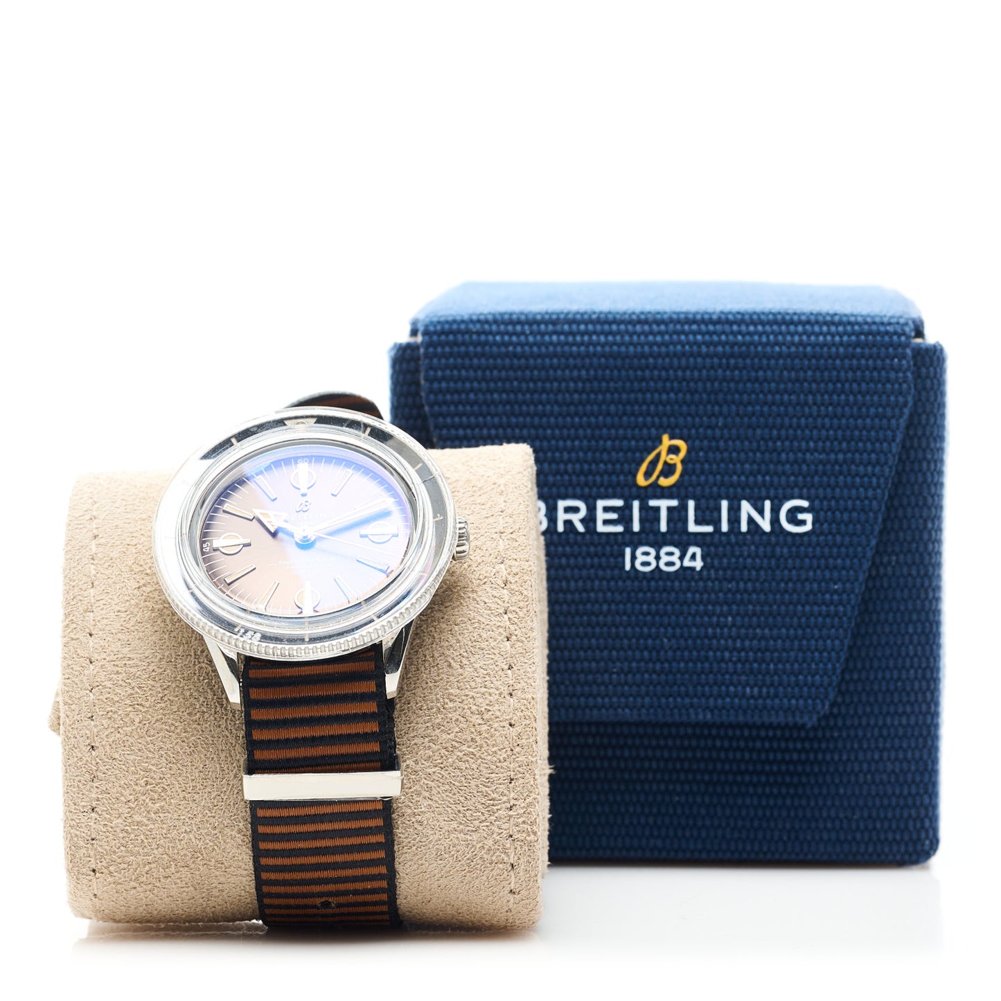 Stainless Steel Fabric 42mm Superocean Heritage 57 Automatic Watch Brown A10370A1Q1W1