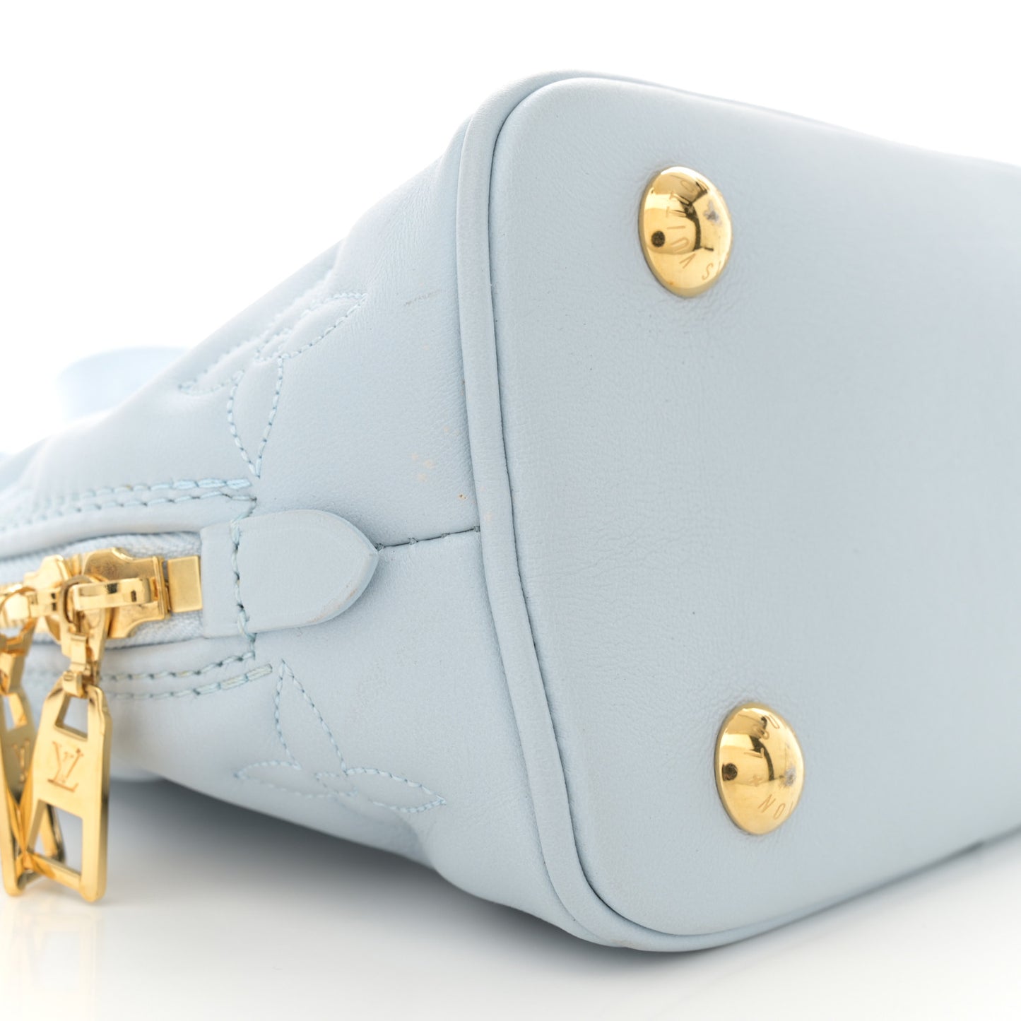 Calfskin Bubblegram Alma BB Ice Blue