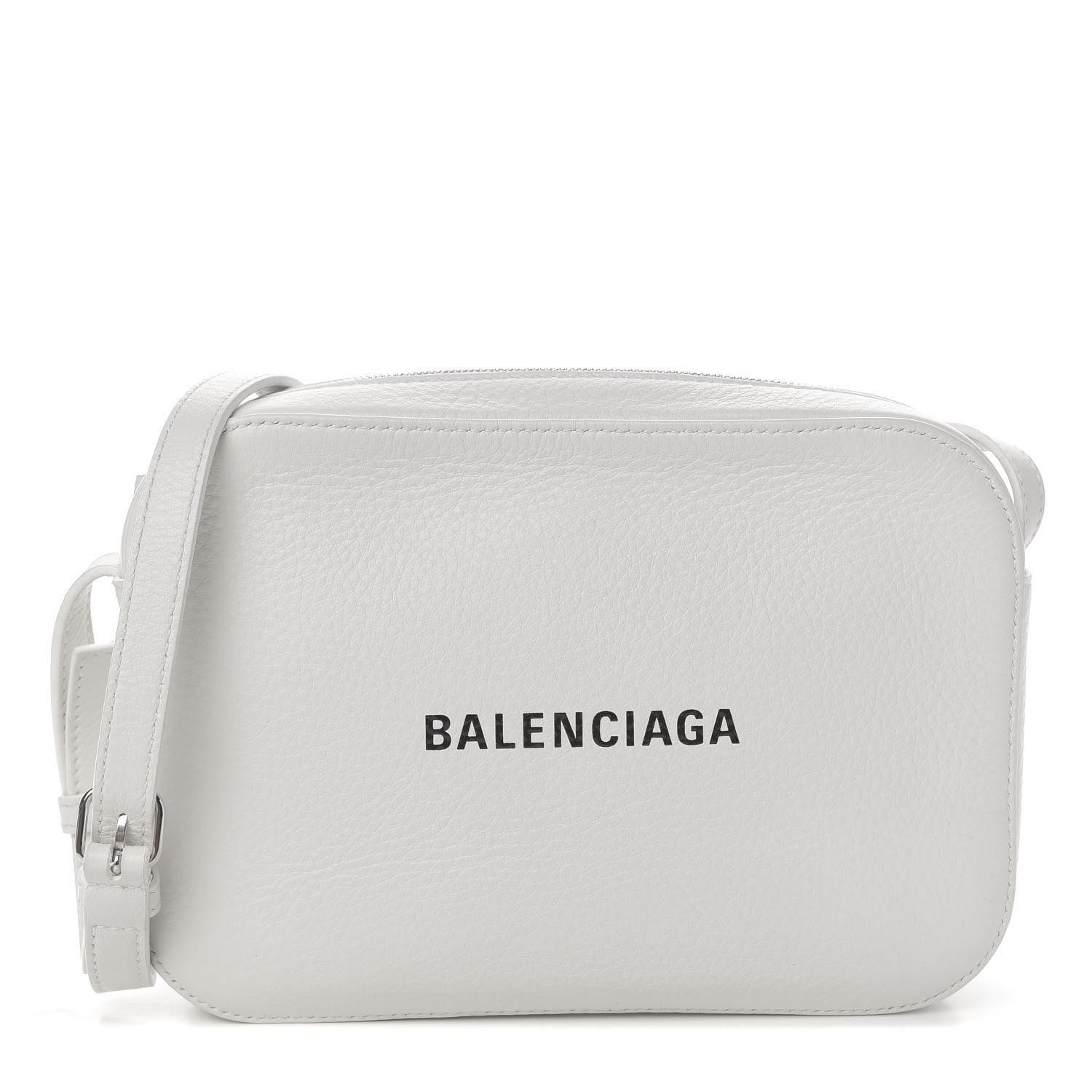Balenciaga Calfskin Logo S Everyday Camera Bag White 1 of 9