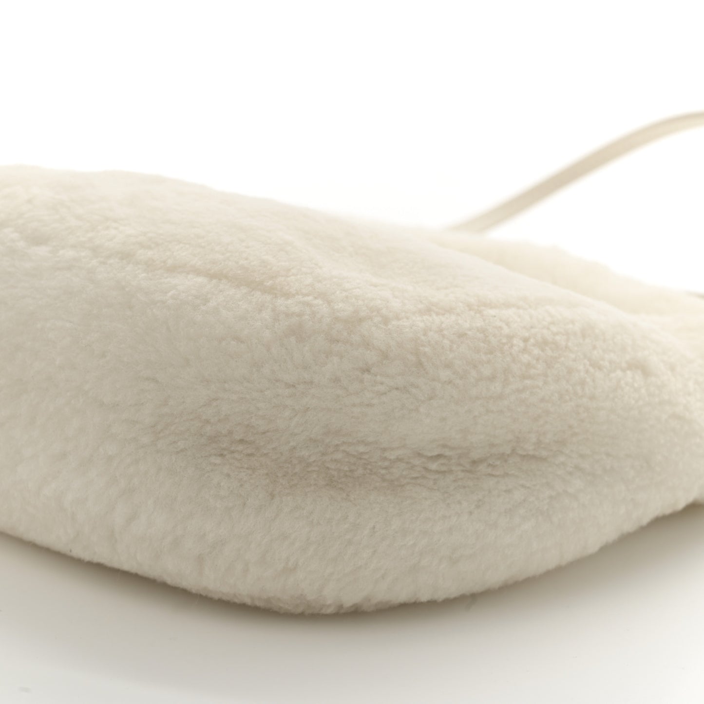 Montone Shearling Small Wander Hobo White
