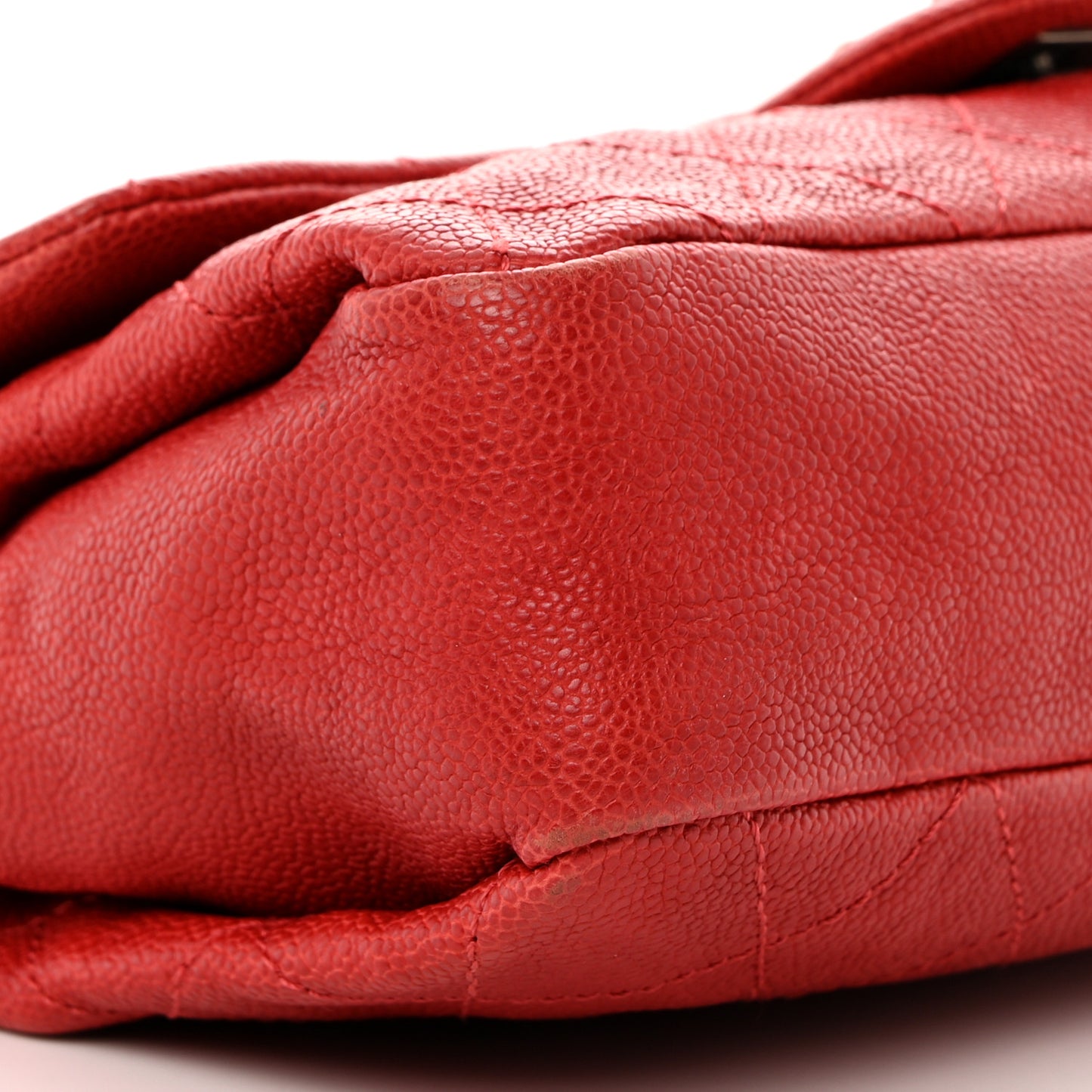 Caviar Quilted Medium Simply CC Flap Red