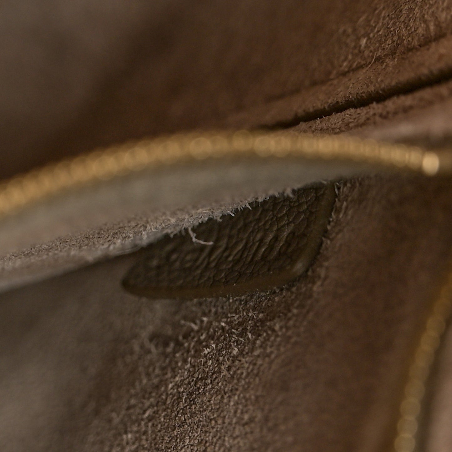 Soft Grained Calfskin Sangle Bucket Bag Taupe