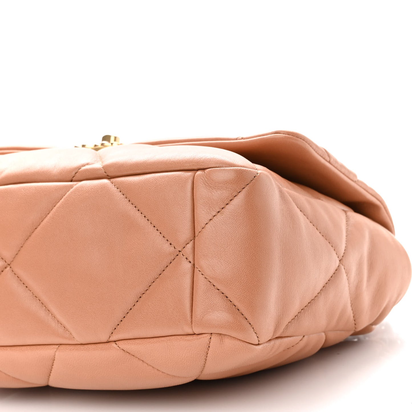 Lambskin Quilted Large Chanel 19 Flap Brown