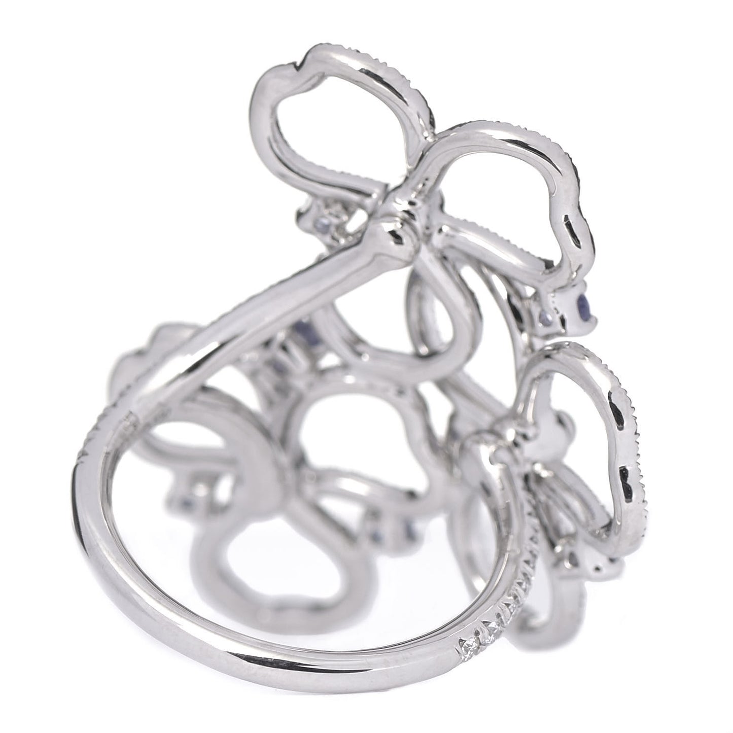Platinum Diamond Tanzanite Paper Flowers Open Cluster Ring 50 5.5