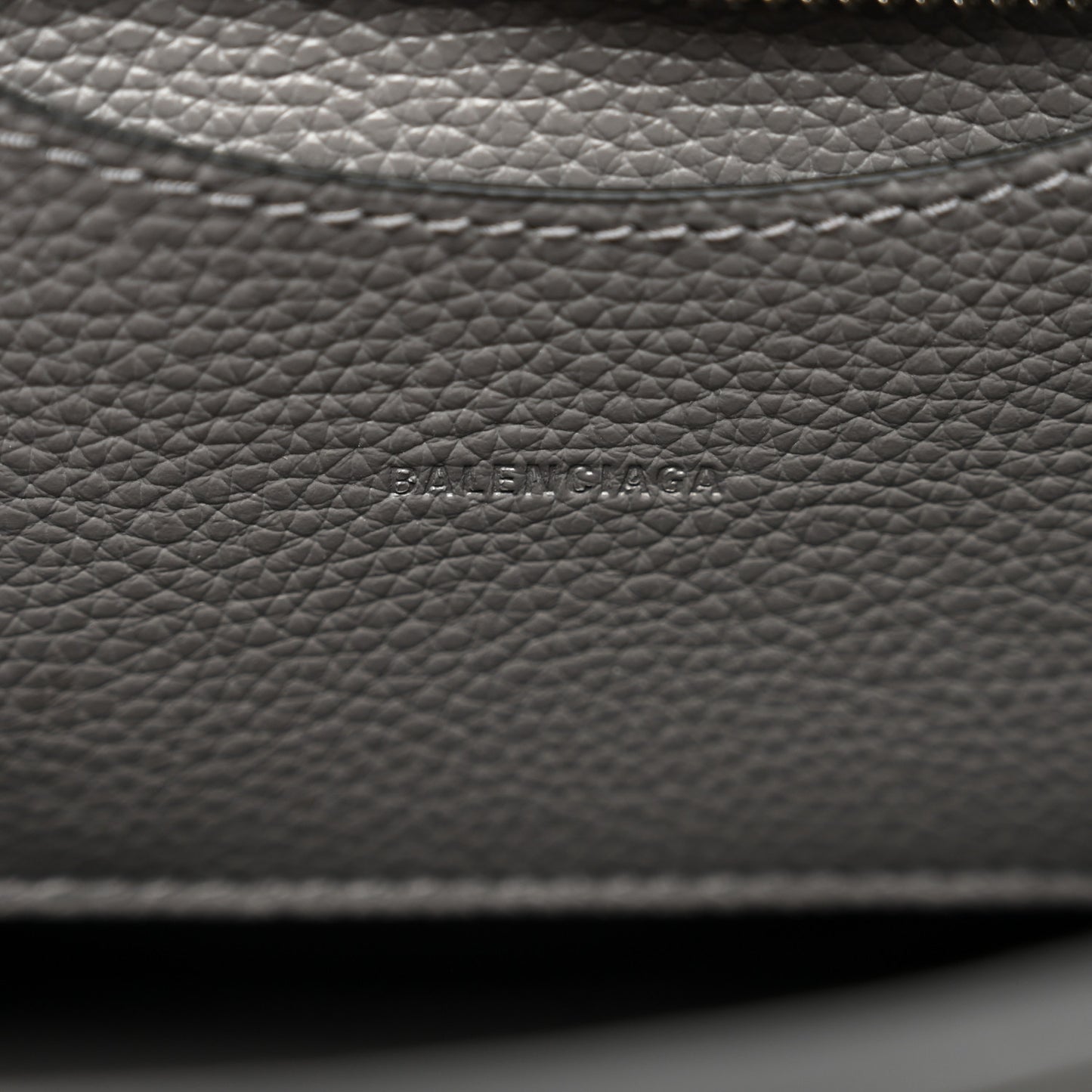 Grained Calfskin Neo Classic Silver Hardware Mini City Dark Grey