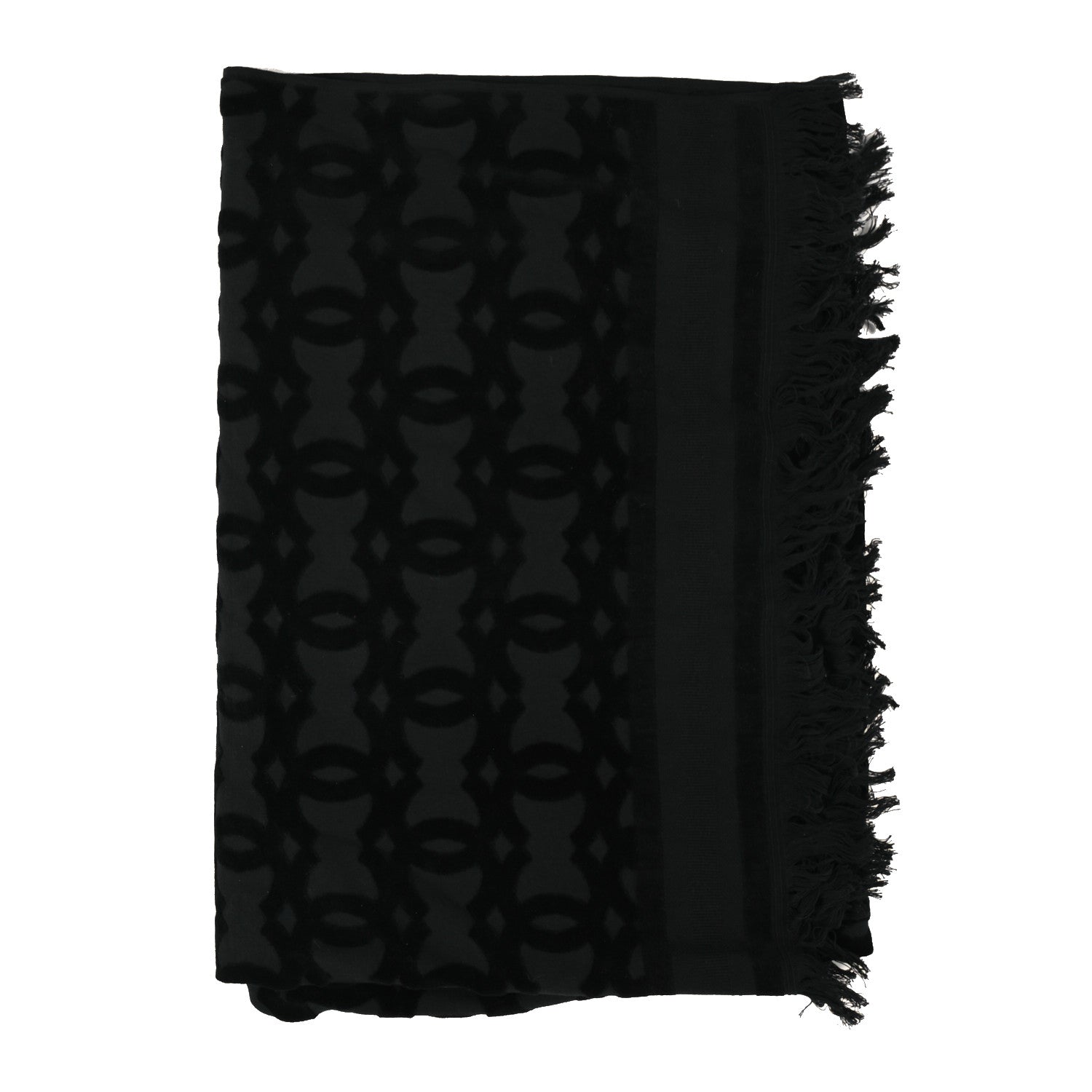 Chanel Terry Cotton CC Beach Towel Black 1805832 – FASHIONPHILE