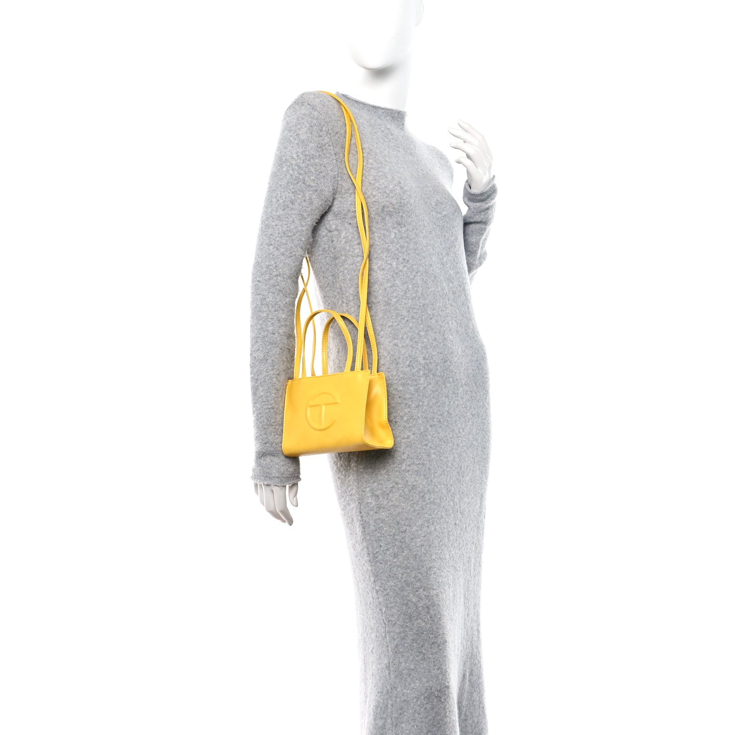 Telfar Vegan Leather Small Shopping Bag Yellow 2 of 14