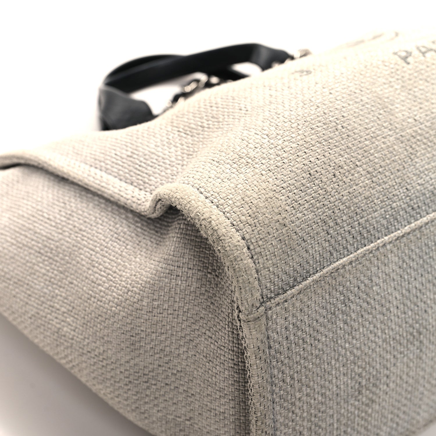 Chanel Woven Straw Raffia Medium Deauville Tote Grey 9 of 12