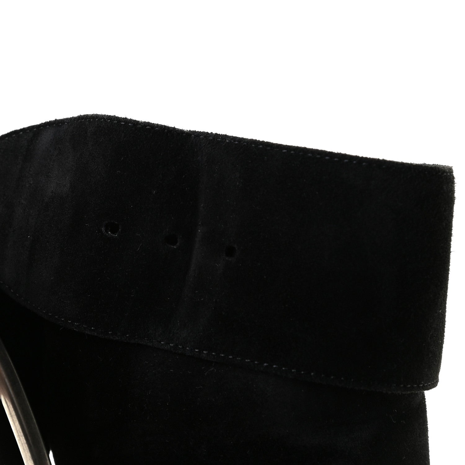 Saint Laurent Suede Joplin Buckle 105 Booties 37.5 Black 12 of 15