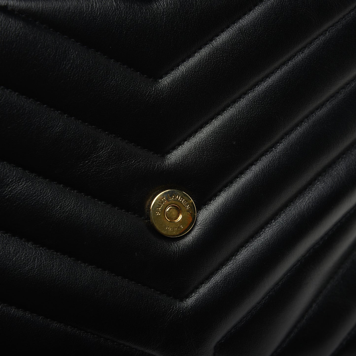Calfskin Y Quilted Monogram Medium Loulou Chain Satchel Black