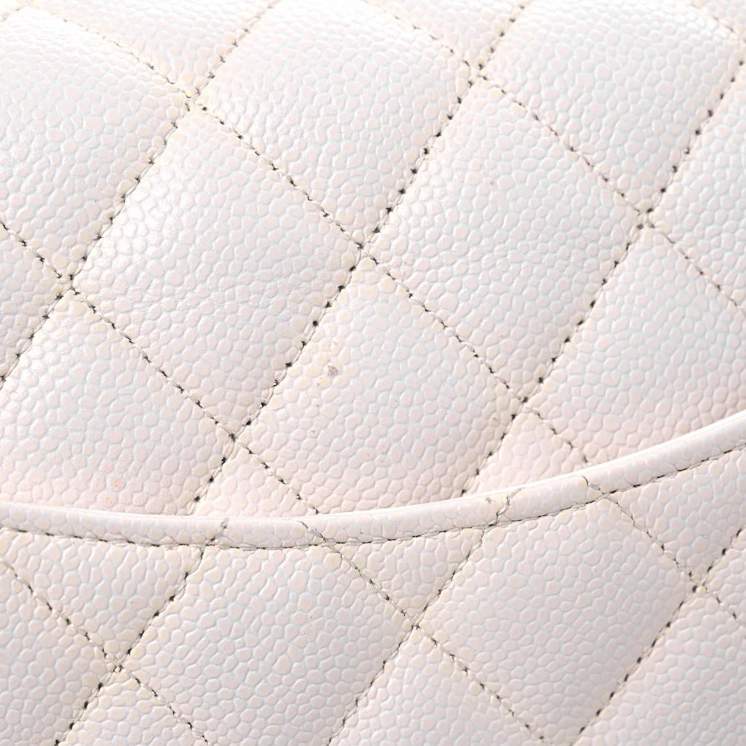 Chanel Caviar Quilted Medium Double Flap White 17 of 19