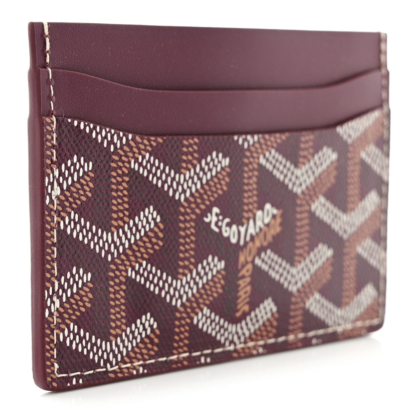Goyardine Saint Sulpice Card Holder Bordeaux