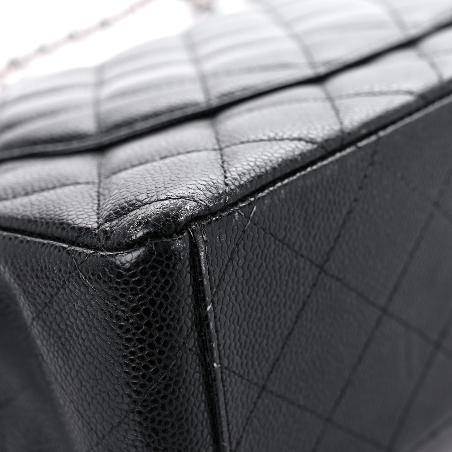 Caviar Quilted Maxi Double Flap Black
