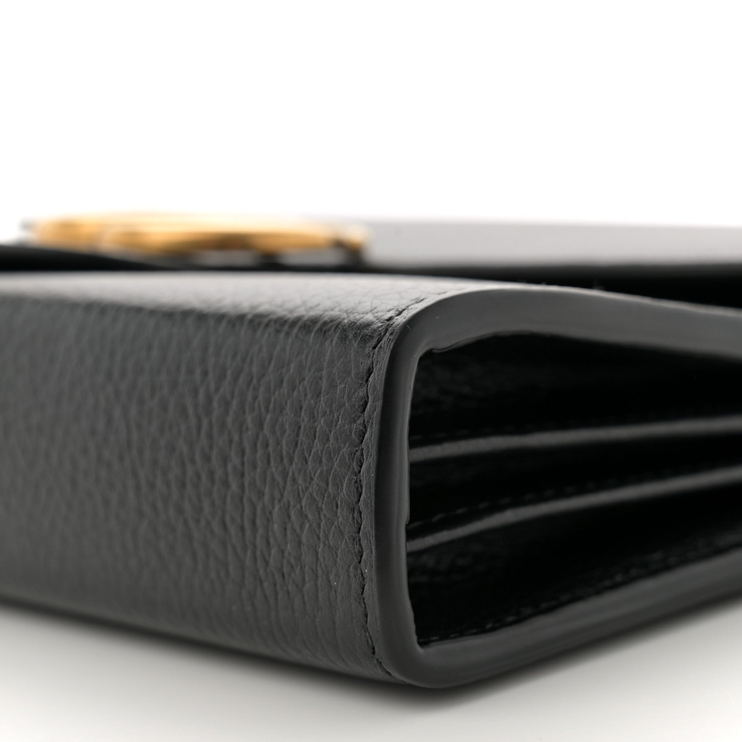 Gucci Calfskin GG Marmont Chain Wallet Black 11 of 12