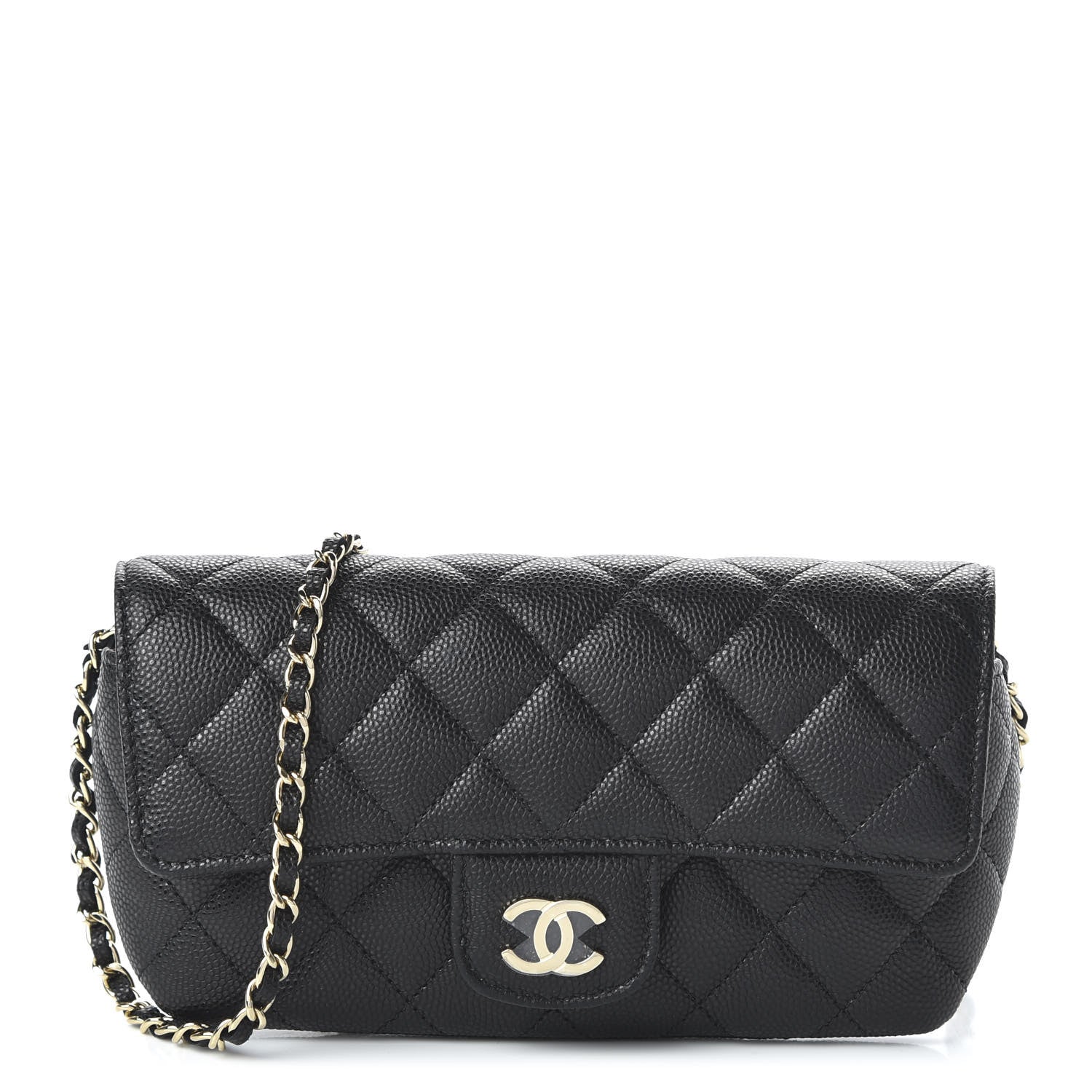 Chanel Caviar Quilted Glasses Case With Chain Black 1 of 12