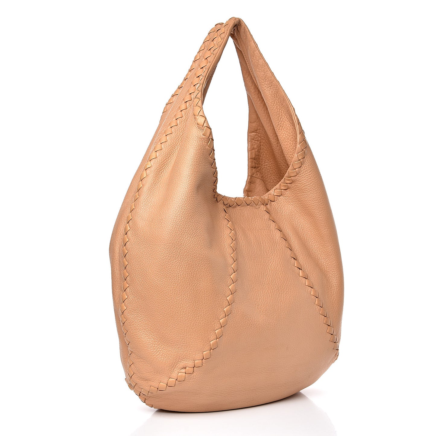 Cervo Deerskin Large Hobo Carmel