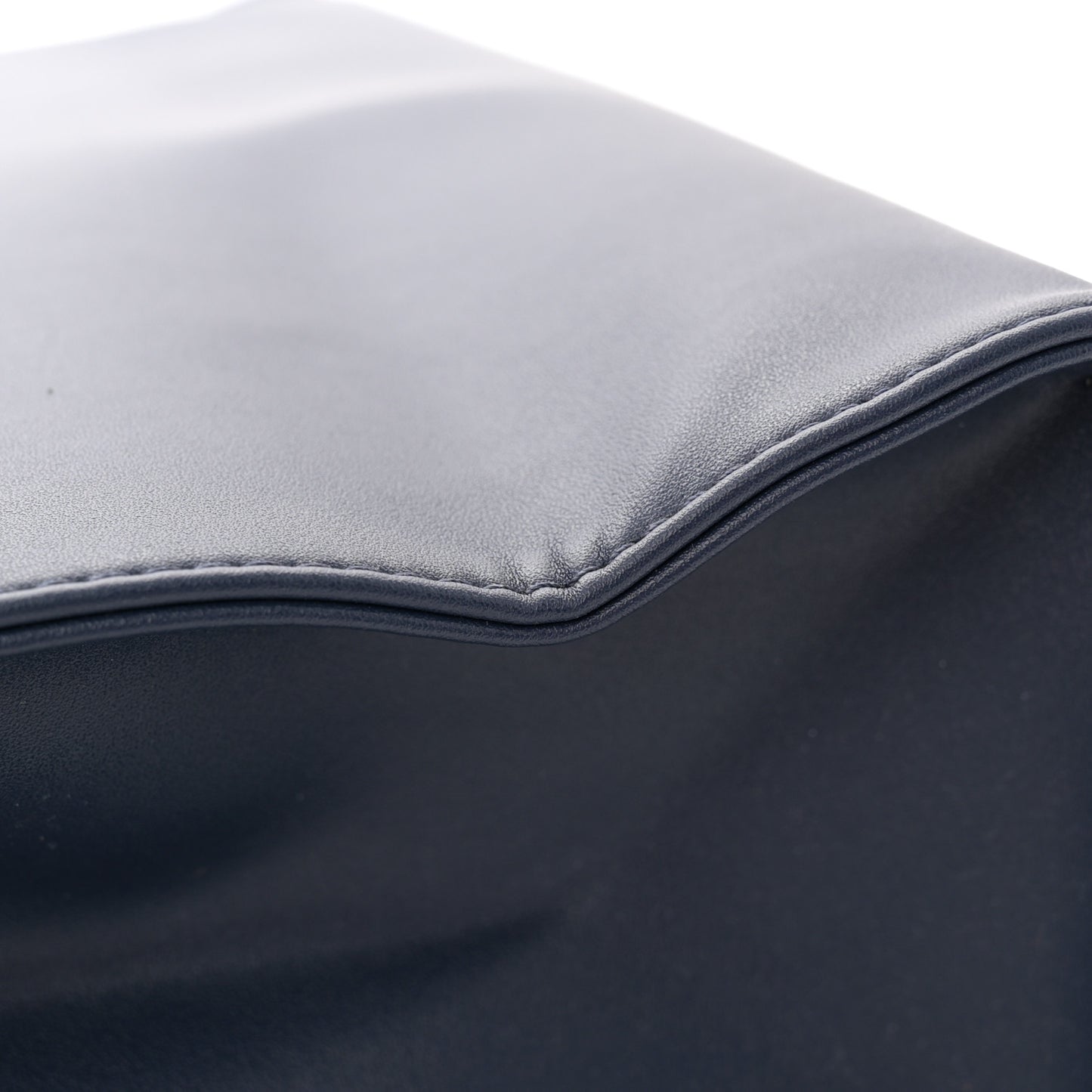 Vegan Leather Medium Shopping Bag Navy