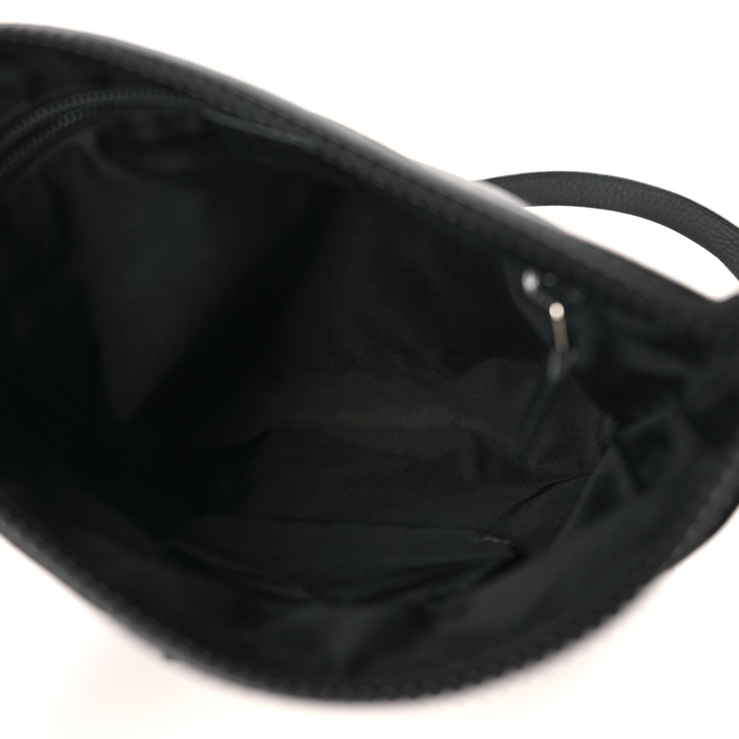 Nylon Monogram Dollar Calfskin Small Flat Messenger Bag Black