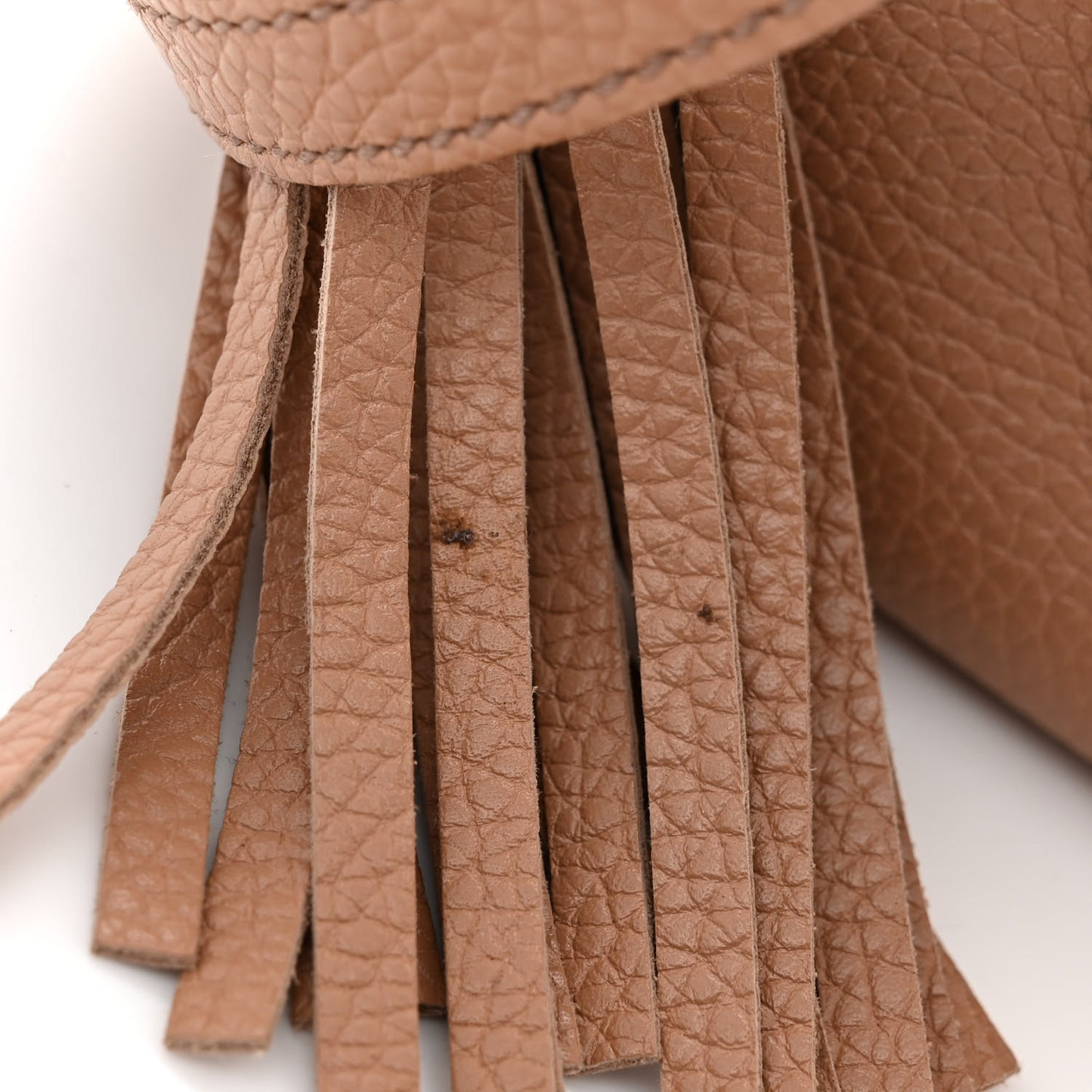 Pebbled Calfskin Small Soho Disco Bag Camelia