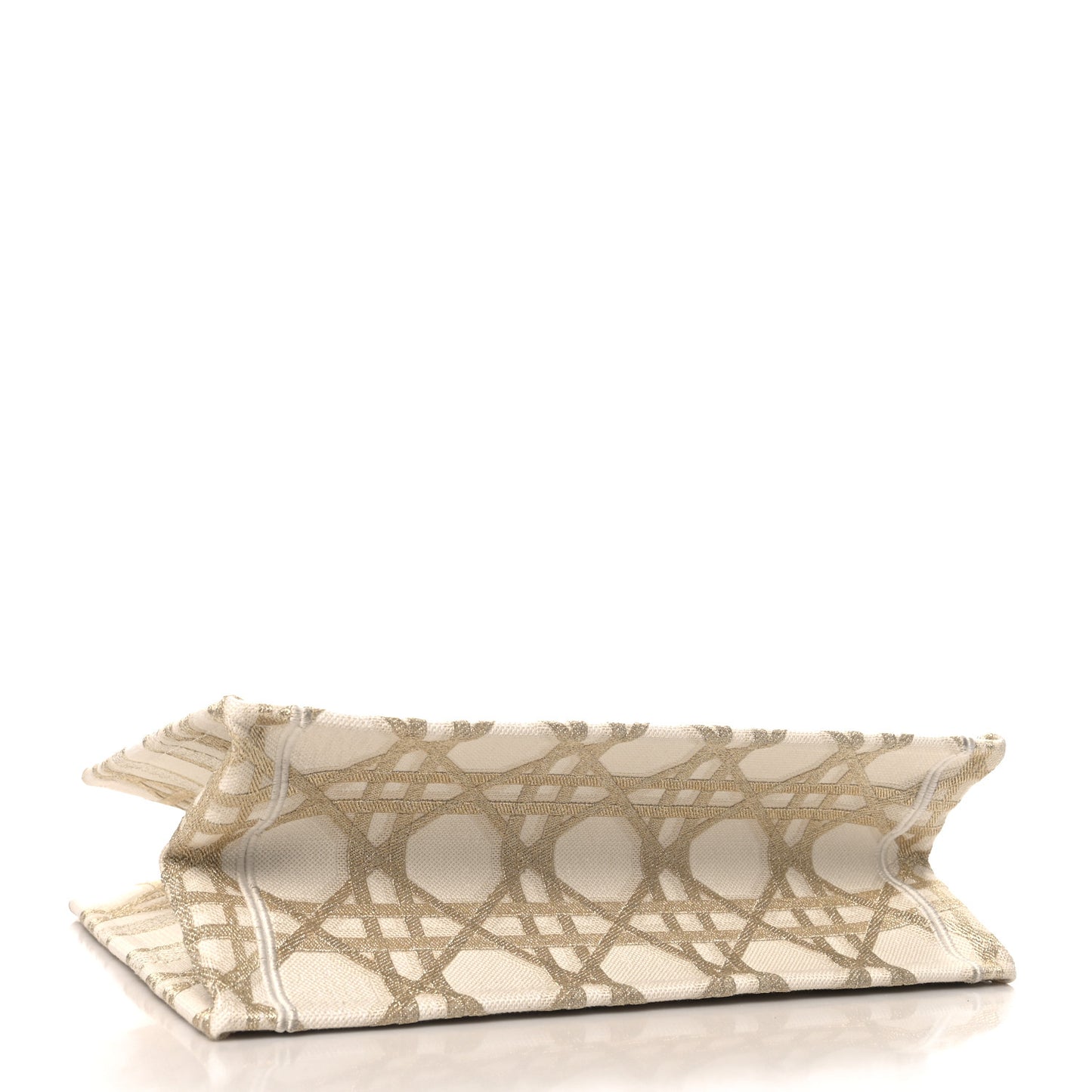 Canvas Embroidered Medium Book Tote Gold Multicolor