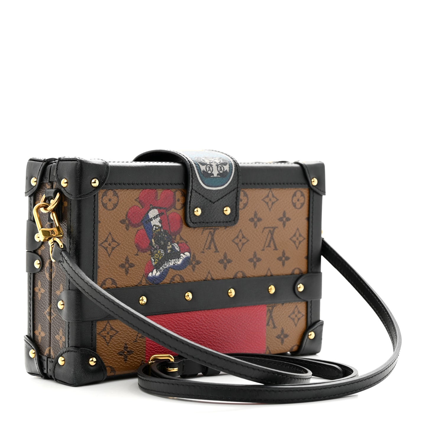 Reverse Monogram Kabuki Petite Malle Black