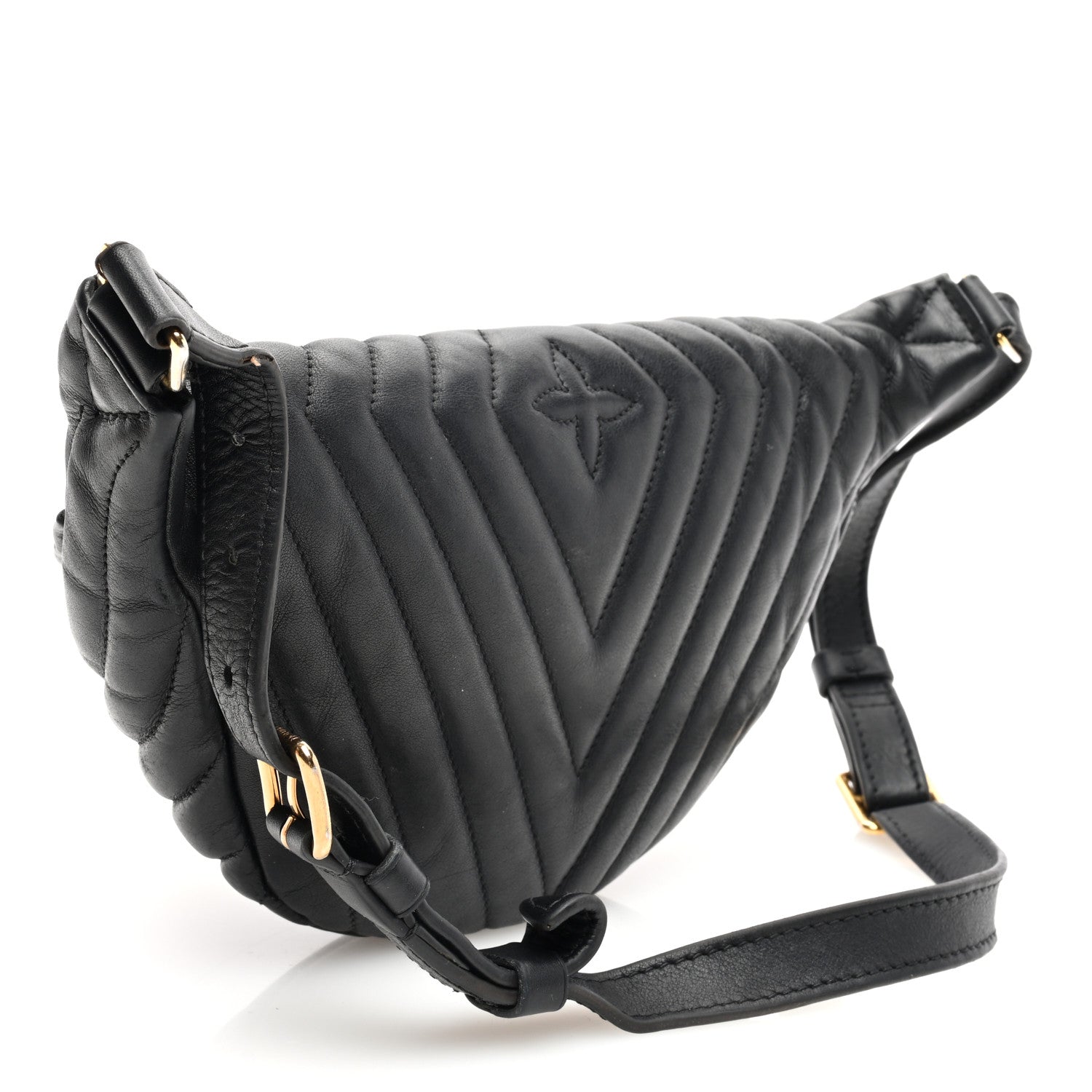 Louis Vuitton Calfskin Quilted New Wave Bumbag Black 3 of 10