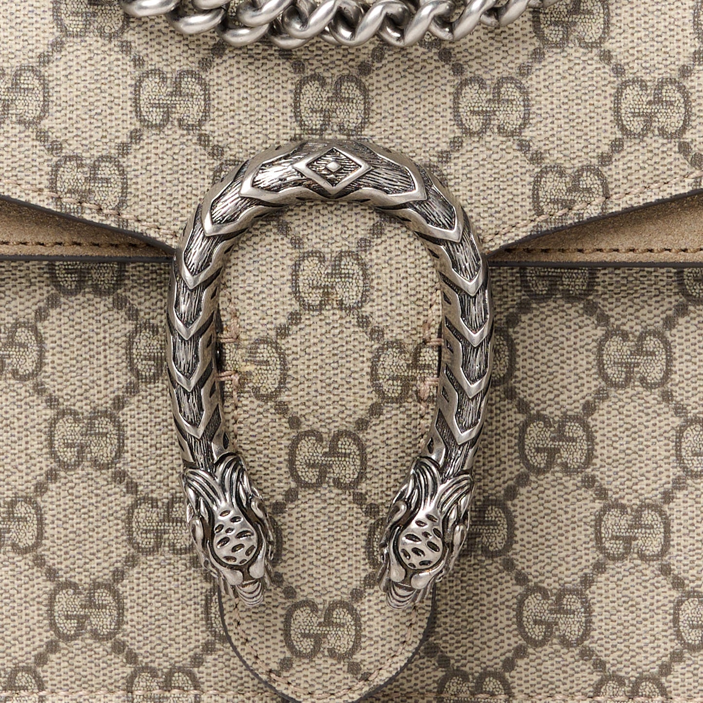 GG Supreme Monogram Small Dionysus Shoulder Bag Taupe