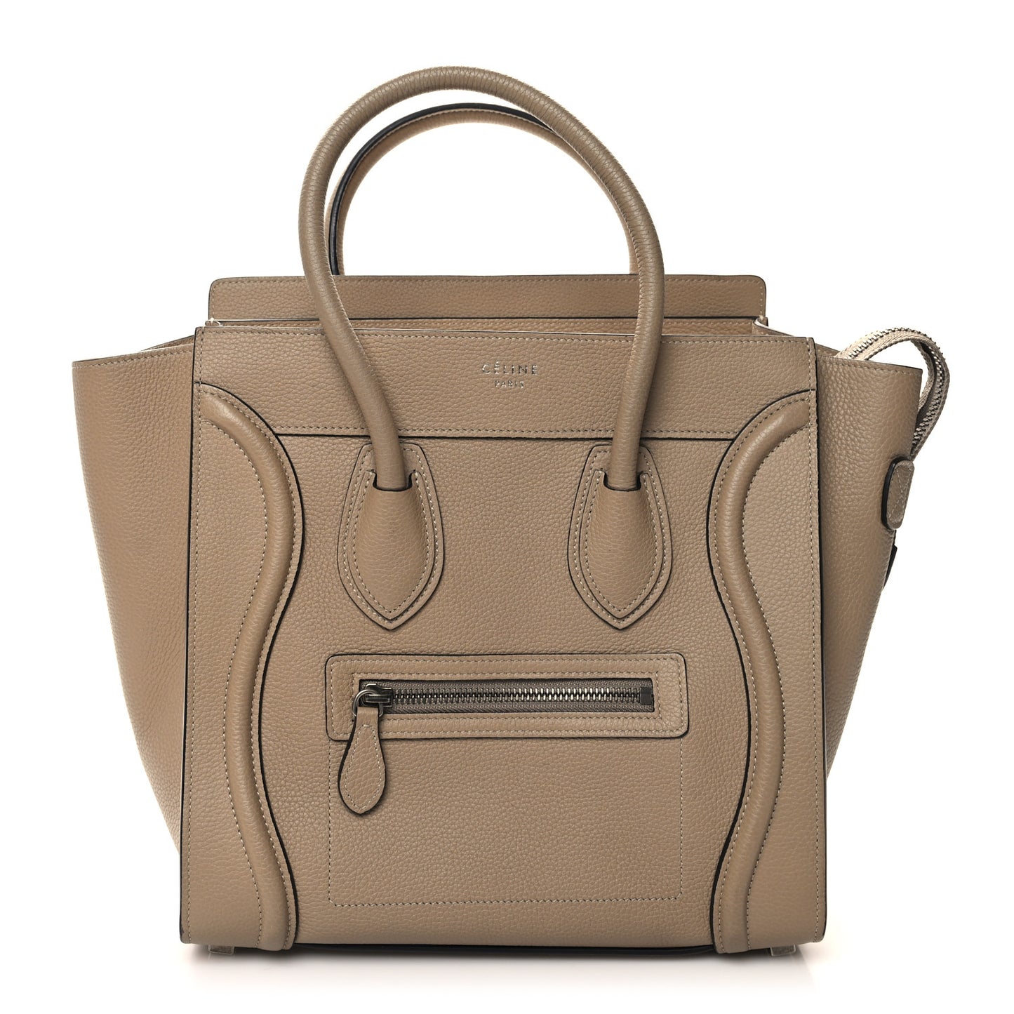 Drummed Calfskin Micro Luggage Dune