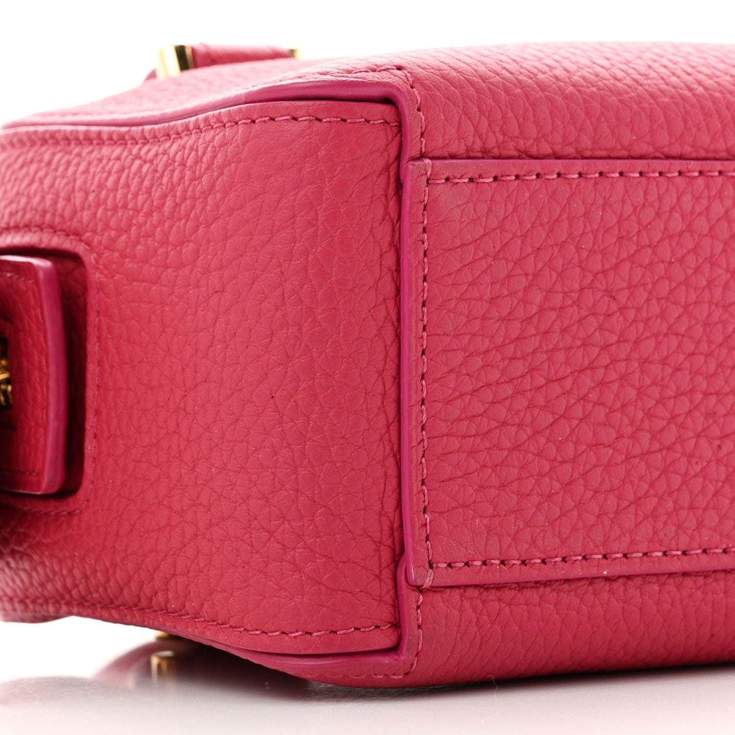 Delvaux Taurillon Soft Nano Cool Box Satchel Framboise 9 of 12