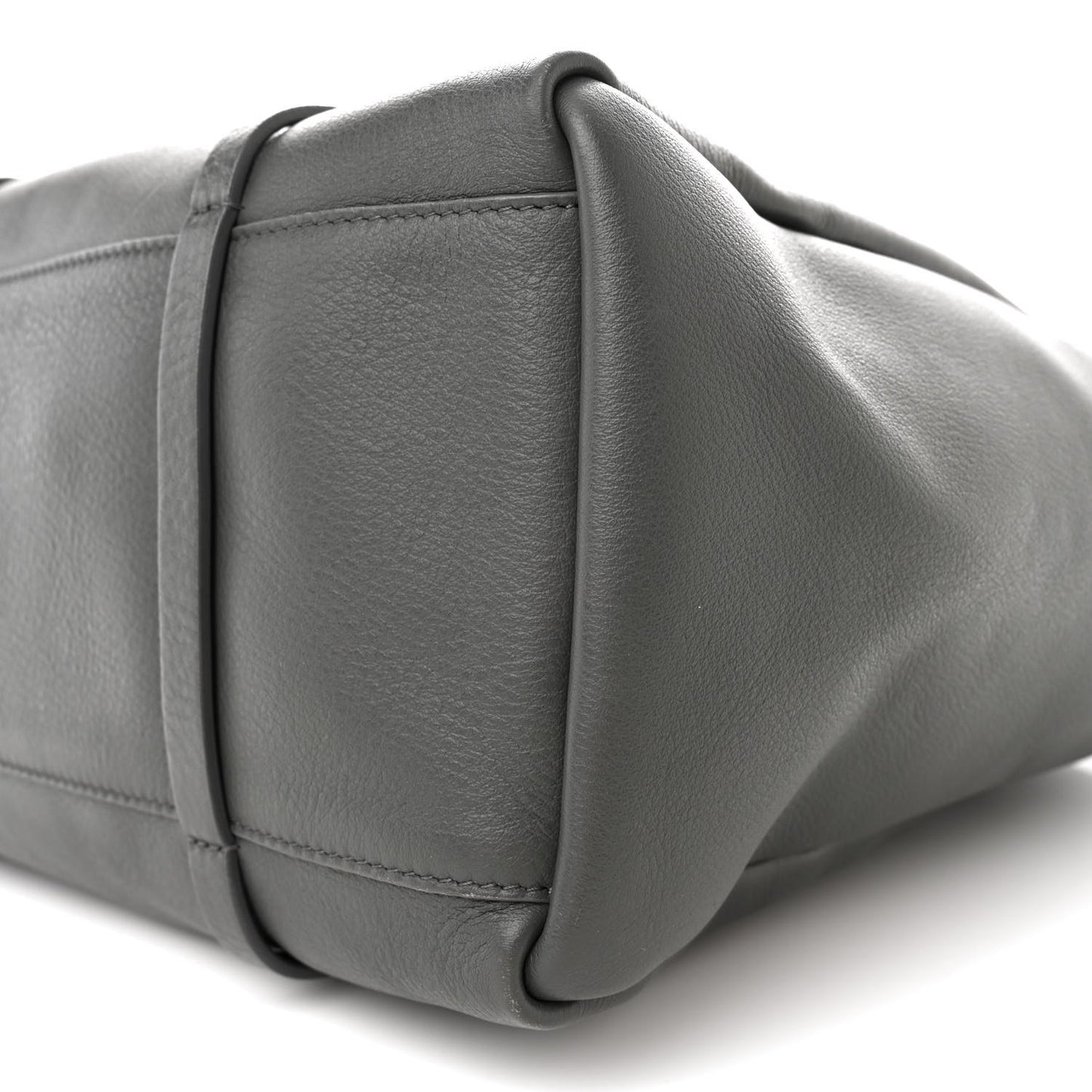 Veau Baltimore Double Sided Small Everyday Tote Gris Fossile Black