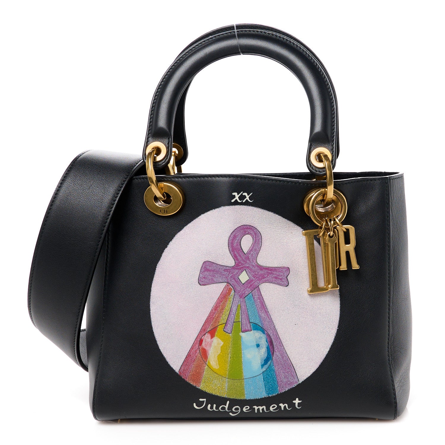 Christian Dior Calfskin Hand Painted Tarot Card Judgement Medium