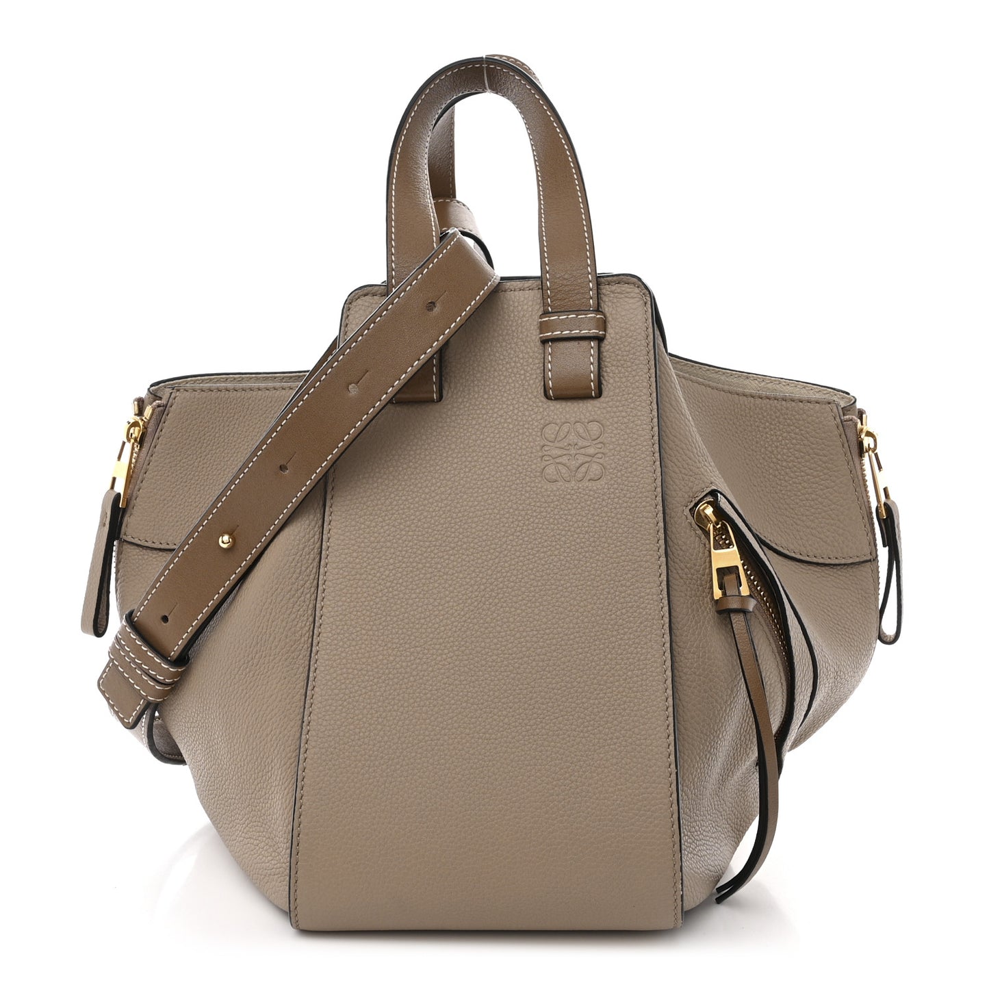 Calfskin Medium Hammock Shoulder Bag Sand Mink