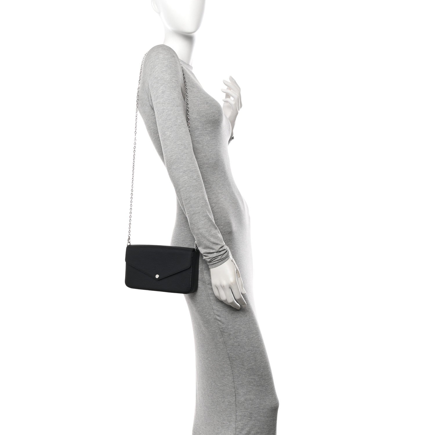 Louis Vuitton Epi Pochette Felicie Black 2 of 10